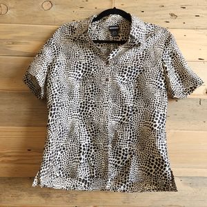 Notations Silk Animal Print Shirt (S)